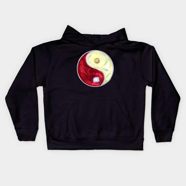 Yin-Yang Hotpot Kids Hoodie by gpam